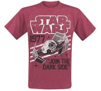 T-Shirt Manches courtes Disney de Star Wars - Dark Side Tie Fighter - M à XXL - pour Homme - rouge XXL