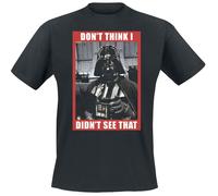 T-Shirt Manches courtes Disney de Star Wars - Don't Think I Didn't See That - S à M - pour Homme - noir M