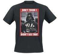 T-Shirt Manches courtes Disney de Star Wars - Don't Think I Didn't See That - S à M - pour Homme - noir S