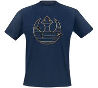 T-Shirt Manches courtes Disney de Star Wars - Logo Rebelle Doré - S à XXL - pour Homme - bleu S