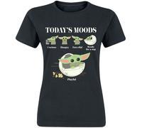 T-Shirt Manches courtes Disney de Star Wars - The Mandalorian - Grogu - Humeurs - M à XXL - pour Femme - noir M