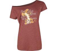T-Shirt Manches courtes Disney de Winnie L'Ourson - Tigrou - Different - S à 5XL - pour Femme - rouge chiné M