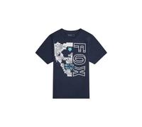T shirt manches courtes enfant fox image skull junior bleu