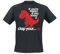 T-Shirt Manches courtes Fun de Goodie Two Sleeves - T-Rex Triste - S à 4XL - pour Homme - noir M