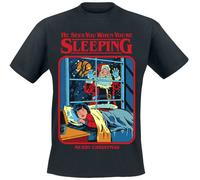 T-Shirt Manches courtes Fun de Steven Rhodes - He see´s you when you´re sleeping - M à 3XL - pour Homme - noir XL