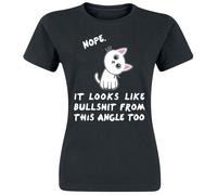 T-Shirt Manches courtes Fun de Tierisch - Nope. It Looks Like Bullshit From This Angle Too - S à XXL - pour Femme - noir XL