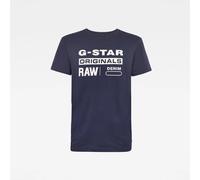 G-star Graphic 8 Ribbed Neck Short Sleeve T-shirt Bleu S Homme