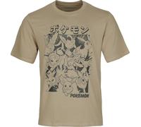T-Shirt Manches courtes Gaming de Pokémon - Évolutions Évoli - M à XXL - pour Homme - sable L