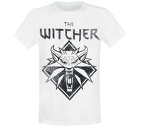 T-Shirt Manches courtes Gaming de The Witcher - Wolf Logo - S à XXL - pour Homme - blanc L