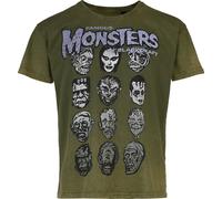 T-Shirt Manches courtes Gothic de Blackcraft Cult - Famous Monsters - M à 4XL - pour Homme - vert M