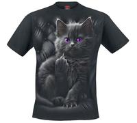 T-Shirt Manches courtes Gothic de Spiral - Cattitude - S à 4XL - pour Unisexe - noir S