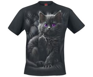 T-Shirt Manches courtes Gothic de Spiral - Cattitude - S à 4XL - pour Unisexe - noir S