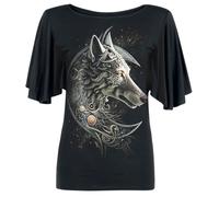 T-Shirt Manches courtes Gothic de Spiral - Loup Celtique - S à 4XL - pour Femme - noir M