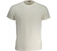 T-shirt manches courtes homme blanc avec logo et application col rond, taille : 2XL Couleur : Bianco