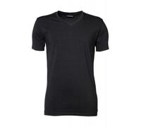 T-Shirt Manches Courtes Homme Col V Stretch - 401 - Noir