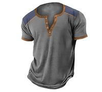 T-Shirt Manches Courtes Homme - Tee Shirt Homme Regular Fit Haut sans Couture pour Homme Respirant Chemise sans Repassage col en V T-Shirt Basique Streetwear pour Le Sport et Business Loisirs