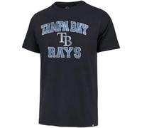 T-shirt manches courtes MLB pour homme, Union Arch Franklin, couleur de l' quipe, logo principal, logo, marque-page - Rays de Tampa Bay, bleu m