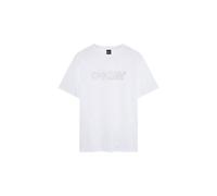 T shirt manches courtes oakley wire b1b blanc homme
