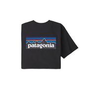 Patagonia - T-shirt en coton recyclé - M's P-6 Logo Responsibili-Tee Black pour Homme en Coton - Taille S - Noir Noir S