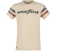 T-Shirt Manches courtes Rockabilly de GoodYear - Grand Bend - S à 3XL - pour Homme - beige L