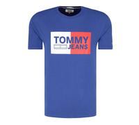 T shirt manches courtes Tommy jeans homme essential split box DM0DM05549 bleu
