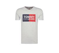 T shirt manches courtes Tommy jeans homme essential split box DM0DM05549 gris