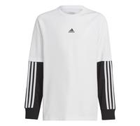 T-shirt manches longues 2 en 1 enfant adidas Street Jam Blanc 7/8 ans