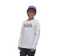 T-shirt manches longues à col rond von dutch kros bleu/blanc 14A