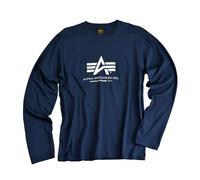 ALPHA INDUSTRIES T-Shirt bleu marine / blanc, Taille L