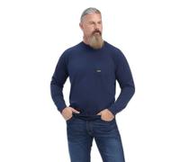 T-shirt manches longues Ariat Rebar Cotton Strong Bleu M