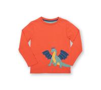 T-shirt manches longues bÃ©bÃ© garÃ§on Kite King Dragon Orange 3 ans