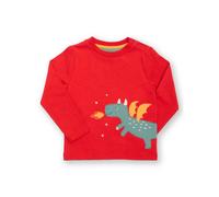 T-shirt manches longues bÃ©bÃ© Kite Little Dragon Rouge 3/6 mois
