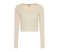 T-shirt Manches Longues Beige Femme Tommy Hilfiger Essent L