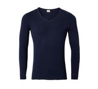 Damart - T-Shirt Col V, Maille Interlock Thermolactyl, Homme, Bleu, Taille S, Manches Longues