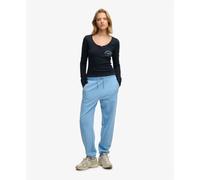 Superdry Athletic Button Down Long Sleeve T-shirt Bleu L Femme