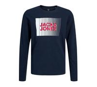 T-shirt manches longues col rond enfant Jack & Jones Corp Logo Play - navy blazer 8 ans
