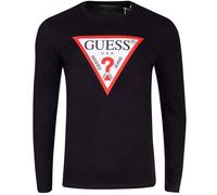T-shirt manches longues col rond Guess Original Logo Noir M