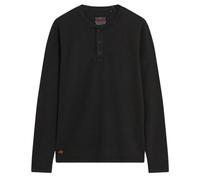 Superdry Waffle Henley Long Sleeve T-shirt Noir S Homme