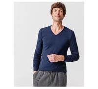 T-shirt manches longues - Damart - Tee-shirt col V maille interlock Thermolactyl - Marine Foncé XL