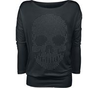 T-shirt manches longues de Full Volume by EMP - Skull - S à 5XL - pour Femme - noir S