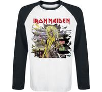 T-shirt manches longues de Iron Maiden - Killers Shatter - S à 3XL - pour Homme - blanc/noir L