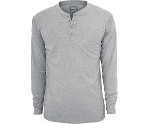 T-shirt manches longues de RED by EMP - Basic Henley - S à 5XL - pour Homme - gris chiné S