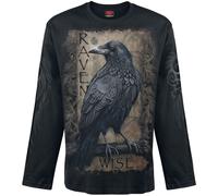 T-shirt manches longues de Spiral - Raven Wise - M à XXL - pour Homme - noir M