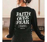 T-shirt manches longues décontracté pour femmes à l'automne/hiver 2025 avec imprimé slogan. Explorer un style éternel : notre collection de t-shirts manches longues pour dames présente des designs cla