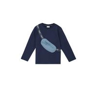 T-shirt manches longues en jersey avec poche zippÃ©e plaquÃ©e enfant s.Oliver Bleu 4/5 ans