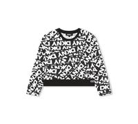 Dkny D62035 Long Sleeve T-shirt Blanc,Noir 4 Years Fille