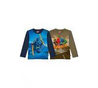 T-shirt manches longues enfant Lego Ninjago Lwtaj 118 (x2) Bleu 7 ans