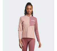 Adidas - Tee-shirt à manches longues respirant - Multi Half Zip Longsleeve Tee W Warm Clay pour Femme - Taille S - Rose Rose S