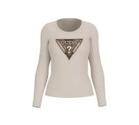 GUESS Ls Cn Leo Triangle T Cream White Taille: XL | Chemises Outlet | Femme | Blanche