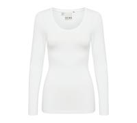 T-shirt manches longues femme Ichi Zola Plain Blanc M